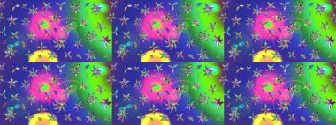 Kabile sanatı boho baskısı, klasik çiçek arkaplanı. Arkaplan dokusu, duvar kağıdı, mavi renkli çiçek teması. Soyut etnik raster çizim kalıbı.