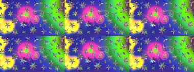 Çiçek desenli eskiz, yaz çiçekleri. Mavi renkli çiçekler. Düz Çiçek Elementleri Tasarımı. Renkli Bahar Teması çizim şablonu.