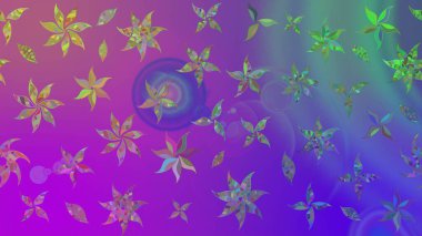 Küçük çiçekte güzel bir çiçek deseni var. Çiçekli çiçek deseni, suluboya. Raster deseni.