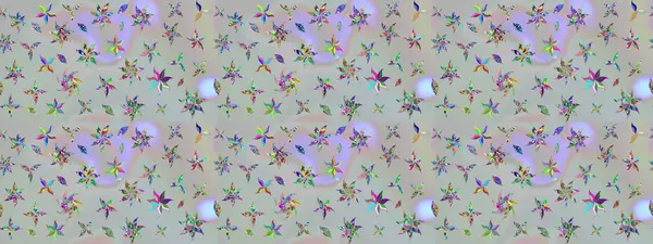 Çiçekler suluboya eskiz deseni. Raster Stili kumaş deseni.