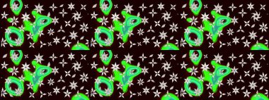 Raster resim. Çiçek desenli çiçek ve yaprakları ile. Sevimli küçük çiçek desenle.