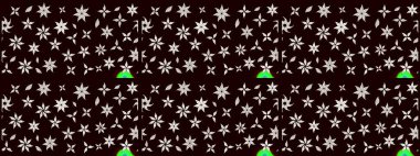 Raster illüstrasyonu. Raster illüstrasyonundaki çiçek desenli çizim. Güzel kumaş deseni. Siyah renklerde.