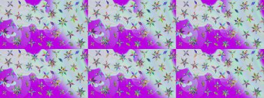 Halk tarzı. Modern çiçek arkaplanı. Moda baskıları için zarif bir şablon. Rengarenk çiçekleri ve doğal renklerde yaprakları olan harika bir çiçek deseni..