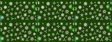 Düz Çiçek Elementleri Tasarımı. Raster illüstrasyonundaki çiçek desenli çizim. Süslü kumaş deseni. Renkli Bahar Teması çizim şablonu.