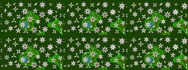 Üst manzara, yumuşak yeşil renk tarzı. Çiçek kompozisyonu, el boyası, hassas şablon. Manzaralı çiçek deseni. Sevgililer günü ve tebrik kartı konsepti için şık bir davet.