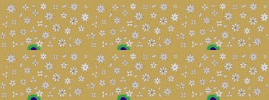 Raster illüstrasyonundaki çiçek desenli çizim. Sarı renkte çiçekler.