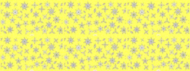 Renkli Yaz Temalı eskiz kalıbı. Düz Çiçek Elementleri Tasarımı. Modaya uygun kumaş deseni. Sevimli çiçek raster deseni.