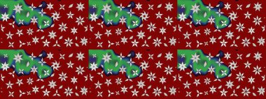 Şatafatlı bahar bahçesi dokusu. Raster illüstrasyonu. Çiçek deseni. Kırmızı renkte çiçekler. Kırmızı renkte çiçek çizimi.