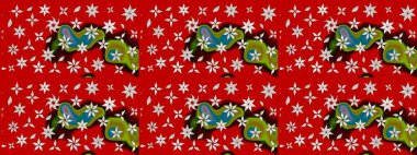 Düz Çiçek Elementleri Tasarımı. Sevimli çiçek raster deseni. Renkli Yaz Temalı eskiz kalıbı. Modaya uygun kumaş deseni.