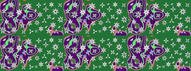 Çizim kalıbı. Ultraviyole kumaş deseni. Raster illüstrasyonu. Organik motif arkaplanı.