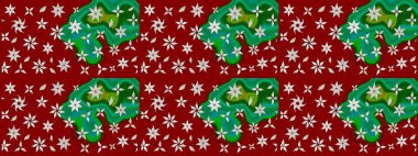 Düz Çiçek Elementleri Tasarımı. Çiçek desenli eskiz, yaz çiçekleri. Renkli Bahar Teması eskiz kalıbı. Kırmızı renkte çiçekler.