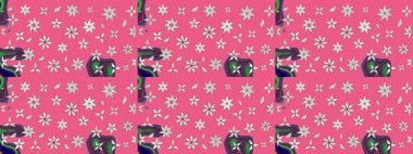 Raster illüstrasyonu. Küçük çiçekteki sevimli çiçek deseni. Güzel karalamalı çiçek desenli çizim. Güzel kumaş deseni.