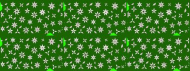 Raster illüstrasyonu. Yeşil renkli Asya tekstili. Suluboya çiçekli çiçek deseni.