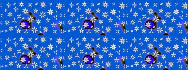 Raster illüstrasyonu. Raster çiçekleri klasik tarzda çizilmiş. Çiçekli yumuşak bir eskiz şekli. Yumuşak, bahar çiçekleri mavi renklerde.