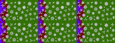 Tekstil, kumaş, kapaklar, duvar kağıtları, baskı, naylon, koleksiyon defteri, örgü, dekupaj için güzel bir eskiz. Oldukça eski bir besin torbası deseni, küçük yeşil renkte, çiçekler. Millefleurlar.