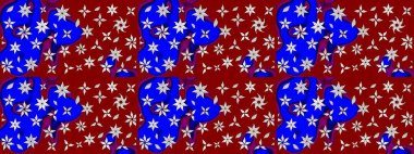 Renkli Bahar Teması eskiz kalıbı. Düz Çiçek Elementleri Tasarımı. Kırmızı renkte çiçekler. Sevimli çiçek raster deseni.