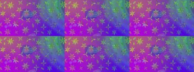 Küçük çiçekteki sevimli çiçek deseni. Mor renkli çiçekler. Raster illüstrasyonu.