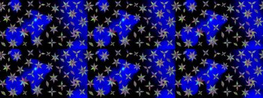 Çiçeksel elementlerle süslenmiş zarif raster dokusu. Küçük çiçekte hoş bir çiçek deseni var. Parlak çiçekli siyah renkler üzerine soyut çizim deseni.