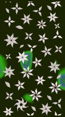 Çiçekli çiçek deseni, suluboya. Raster deseni. Süslü kumaş deseni.