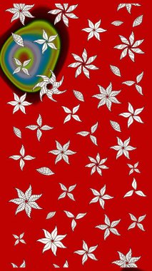 Desen, çizim, çiçek sınırı. Çiçek çelengi. Güzel, parlak, pürüzsüz kumaş, tuval. Kıvırcık, parlak örgü. Eski moda arka plan. Raster illüstrasyonu.