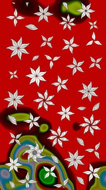 Çiçekli çiçek deseni, suluboya. Raster deseni. Küçük çiçekte güzel bir çiçek deseni..