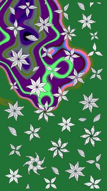 Organik motif arka planı. Çizim kalıbı. Raster illüstrasyonu. Ultraviyole kumaş deseni.