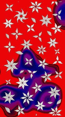 Eskiz klasiği. Raster Şirin kumaş deseni. Renkli Bahar Teması eskiz kalıbı. Düz Çiçek Elementleri Tasarımı.