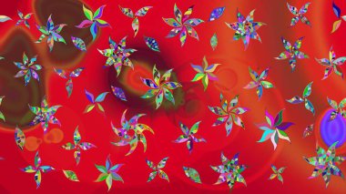 Kumaş, tekstil, duvar kağıdı baskısı için. Eskiz geçmişi. Eski usul. Tomurcukları çiçek olan sevimli bir çiçek deseni. Raster illüstrasyonu. Raster..