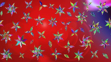 Renkli Yaz Temalı eskiz kalıbı. Güzel kumaş deseni. Raster Illustrasyon 'daki Çiçek Deseni' nin son moda çizimi. Düz Çiçek Elementleri Tasarımı.