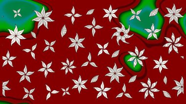 Raster güzel bir çiçek deseni çizmiş. Tatil havası. Kırmızı renkte çiçekler. Bahar mevsimi. Nazik romantik baskı.