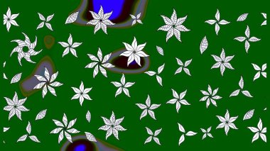 Eskiz arkaplan modeli. Raster illüstrasyonu. Suluboya, elle çizilmiş. Yeşil yapraklı yabani çiçekler.