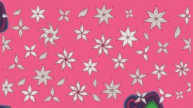 Raster deseni. Organik elementler. Botanik çizim kalıbı. Suluboya etkisi.