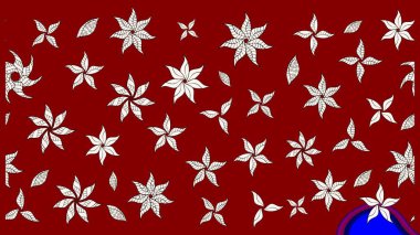 Raster düz çiçek çizim deseni. Kırmızı renkte çiçekler. Tasarım hediye paketi, tebrik kartları, posterler ve afiş tasarımı.