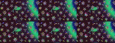 Çiçekli eskiz arkaplanı. Renkli Bahar Teması eskiz kalıbı. Çocuk stili. Düz Çiçek Elementleri Tasarımı.