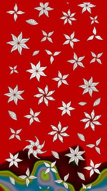 Düğün davetiyeleri için çiçek deseni, tebrik kartları, hatıra defteri, baskı, hediye paketi, imalat. Kırmızı çiçekli, suluboya şekilli zarif bir eskiz şekli, tasarım elementleri. Düzenlenebilir.