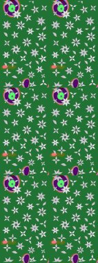 Zarif, parlak ve yeşil çiçek desenli bir taslak. Sabıka fotoğraflarında, bebek kıyafetlerinde, duvar kâğıtlarında, paket kutularında falan kullanılabilir. Raster..