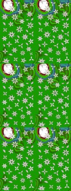 Oldukça eski bir besin torbası deseni, küçük yeşil renkte, çiçekler. Millefleur 'lar. Tekstil, kumaş, kapaklar, duvar kağıtları, baskı, paket, koleksiyon defteri, örgü, dekupaj için çiçek arkaplanı..