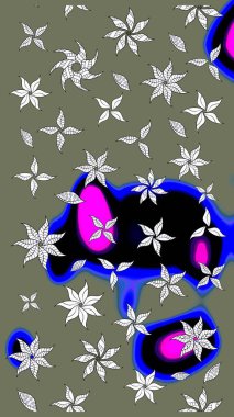 Taslak dekoratif arka plan, çiçek mandala. Yeşil renklerde. Çiçek. Raster illüstrasyonu.