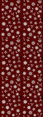 Çizim çiçek deseni duvar kâğıdı olarak kullanılabilir. Kırmızı renkte çiçekler. Raster illüstrasyonu.