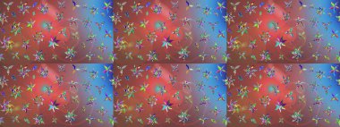 Küçük çiçekte güzel bir desen var. Raster deseni. Çiçek kolajı. Çiçek arkaplan. - Kahverengi çiçekler. Doğa. Çiçek bileşimi.