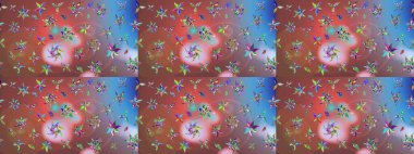 Raster illüstrasyonu. Kahverengi renkli çiçekler. Düz Çiçek Elementleri Tasarımı. Çiçekli çiçek deseni, suluboya. Renkli Bahar Teması çizim şablonu.