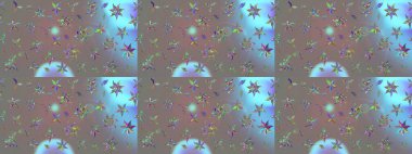 Gri renklerde bahar çiçekleri. Raster illüstrasyonu. Raster çiçek desenli ve çiçekli..