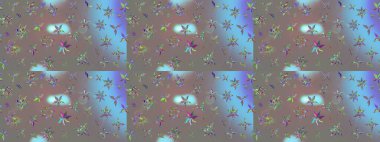 Küçük çiçekte güzel bir desen. Motley illüstrasyonu. Küçük renkli çiçekler. Moda baskıları için zarif bir şablon. Çiçekli bahar çiçekleri.