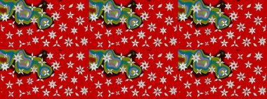 Küçük çiçekte güzel bir çiçek deseni var. Çiçekli çiçek deseni, suluboya. Raster deseni.