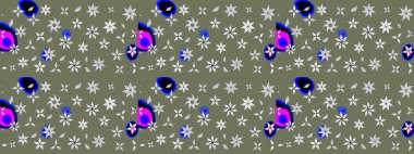 Eskiz modeli etnik tasarım. Çiçekleri, deniz kabukları, mandalaları ve suluboya efektleriyle donanma geçmişi. Yatak çarşafları, ceket, paket tasarımı, kumaş ve moda kavramları için tekstil baskısı.