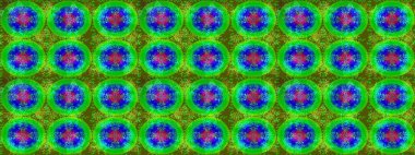 Kış kar taneleri, raster arka plan. Yüzey için tekrarlanan doku, ambalaj kağıdı, yeşil, mavi ve menekşe renkleri üzerine kar tanesi.