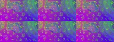 Klasik çiçek tasarımı elementleri. Mor kıvırcık çiçekler mor renkte şekillenir. Raster illüstrasyonu.