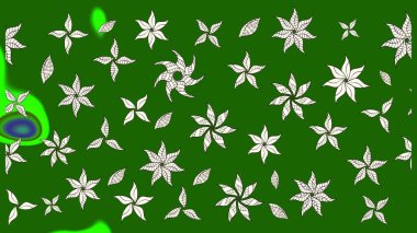 Çiçekli zambakların eskiz geçmişi. Çiçek tasarımı için inanılmaz bir kolaj cenneti tarzı. Parlak çiçekli kolaj çiçekleri yeşil.