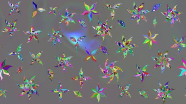 Moda baskıları için zarif bir şablon. Küçük çiçekte güzel bir desen. Robot resim. Küçük renkli çiçekler. Çiçekli bahar çiçekleri. Motley illüstrasyonu.