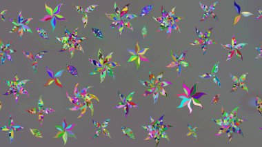 Raster illüstrasyonu. Gri yapraklı yabani çiçekler. Eskiz arkaplan modeli. Suluboya, elle çizilmiş.